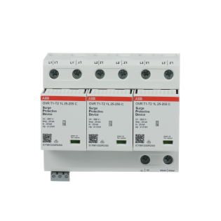 ABB 2CTB812751R2300, OVR T1-T2 3L 75-255 P TS, Modüler DIN, Kartuşlu Tip, AG Parafudr, 3 Kutup, Tip 1+Tip 2, B ve C Sınıfı, 60 kA