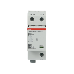 ABB 2CTB813011R2300, OVR T1-T2 N 100-255 P TS, Modüler DIN, Kartuşlu Tip, Nötr Parafudr, 1 Kutup, Tip 1+Tip 2, B ve C Sınıfı, 60 kA