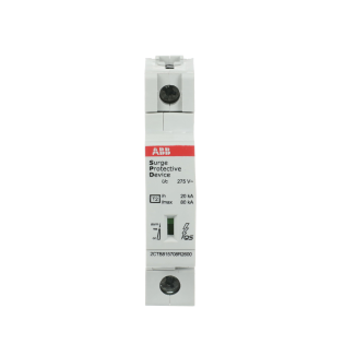 ABB 2CTB815708R1200, OVR T2 80-275s P QS, Modüler DIN, Kartuşlu Tip, AG Parafudr, 1 Kutup, Tip 2, C Sınıfı, 80 kA