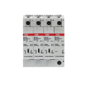 ABB 2CTB815708R2000, OVR T2 3N 80-275s P QS, Modüler DIN, Kartuşlu Tip, AG Parafudr, 3 Kutup+Nötr, Tip 2, C Sınıfı, 80 kA