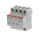 ABB 2CTB815708R2000, OVR T2 3N 80-275s P QS, Modüler DIN, Kartuşlu Tip, AG Parafudr, 3 Kutup+Nötr, Tip 2, C Sınıfı, 80 kA