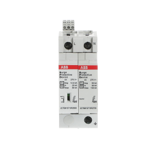ABB 2CTB815710R0100, OVR T1-T2 1N 12.5-275s P TS QS, Modüler DIN, Kartuşlu Tip, AG Parafudr, 1 Kutup+Nötr, Tip 1+Tip 2, B ve C Sınıfı, 80 kA