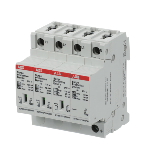 ABB 2CTB815710R1900, OVR T1-T2 3N 12.5-275s P QS, Modüler DIN, Kartuşlu Tip, AG Parafudr, 3 Kutup+Nötr, Tip 1+Tip 2, B ve C Sınıfı, 80 kA