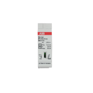 ABB 2CTB815710R2600, OVR T1-T2 12.5-275s C QS, Modüler DIN, AG Parafudrlar için Yedek Kartuş, Tip 1+Tip 2