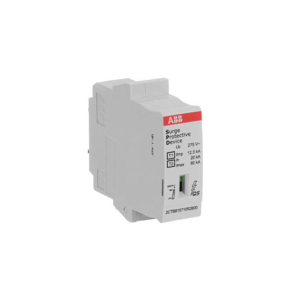 ABB 2CTB815710R2600, OVR T1-T2 12.5-275s C QS, Modüler DIN, AG Parafudrlar için Yedek Kartuş, Tip 1+Tip 2