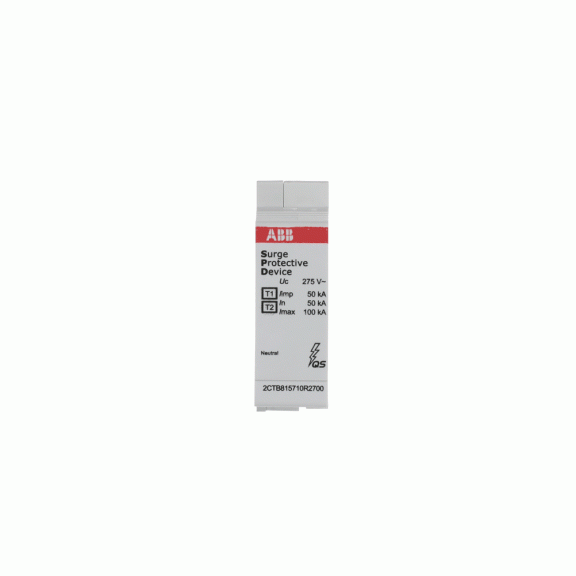 ABB 2CTB815710R2700, OVR T1-T2 N 50-275s C QS, Modüler DIN, AG Parafudrlar için Yedek Nötr Kartuş, Tip 1+Tip 2