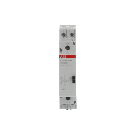 ABB 2TAZ312000R2033, E290-16-11/48, Modüler DIN, 16 Amper, Enversör Darbe Akım Rölesi, 1NA+1NK, 48 Volt AC, 24 Volt DC