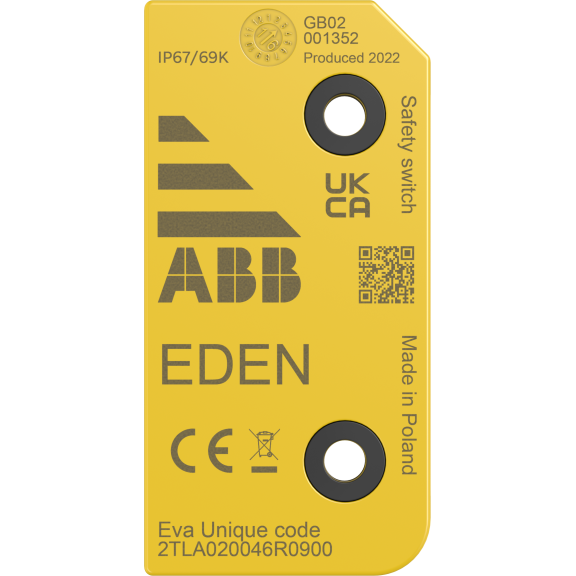 ABB 2TLA020046R0900, Eva Unique, EDEN Temassız Güvenlik Sensörü, Yüksek Kod Seviyesi