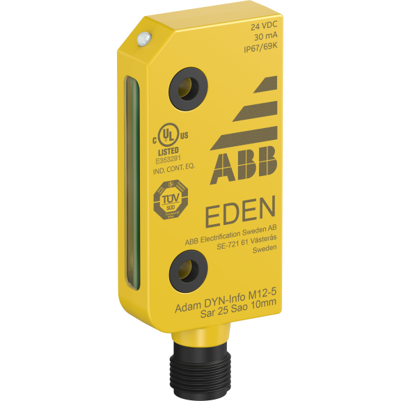 ABB 2TLA020051R5100, Adam DYN Info M12-5, EDEN Temassız Güvenlik Sensörü, M12, 5 Pin, Pluto/Vital PLC