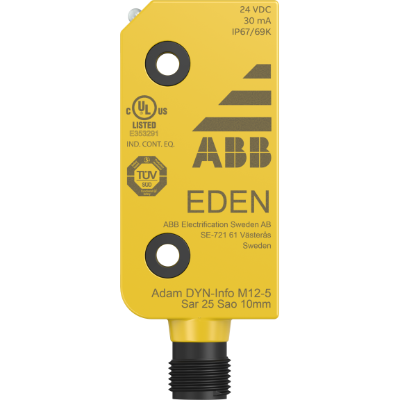 ABB 2TLA020051R5100, Adam DYN Info M12-5, EDEN Temassız Güvenlik Sensörü, M12, 5 Pin, Pluto/Vital PLC