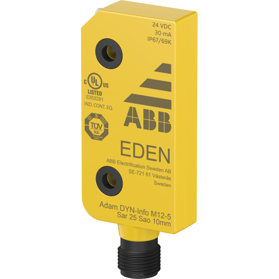 ABB 2TLA020051R5100, Adam DYN Info M12-5, EDEN Temassız Güvenlik Sensörü, M12, 5 Pin, Pluto/Vital PLC