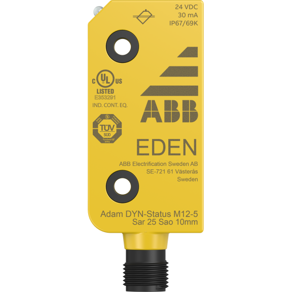 ABB 2TLA020051R5200, Adam DYN Status M12-5, EDEN Temassız Güvenlik Sensörü, M12, 5 Pin, Pluto PLC