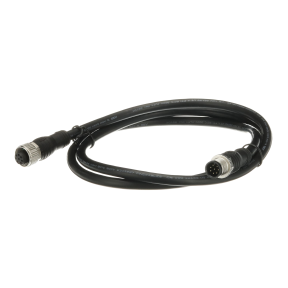 ABB 2TLA020056R5000, M12-C134, EDEN Temassız Güvenlik Sensörleri için Bağlantı Kablosu, M12, 8 Pin, Dişi-Erkek Konnektör, 1m