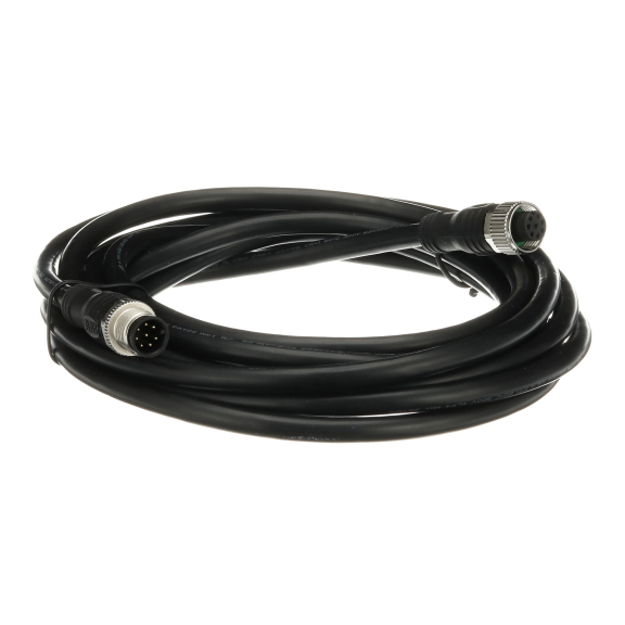 ABB 2TLA020056R5100, M12-C334, EDEN Temassız Güvenlik Sensörleri için Bağlantı Kablosu, M12, 8 Pin, Dişi-Erkek Konnektör, 3m