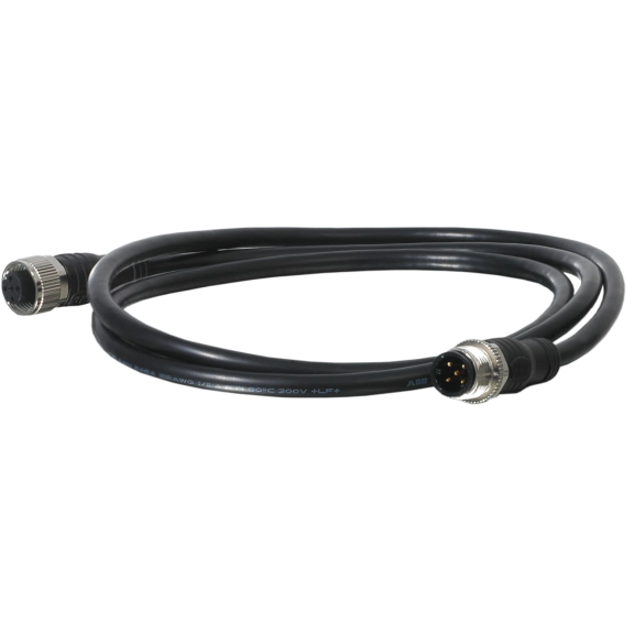 ABB 2TLA020056R5800, M12-C0312, EDEN Temassız Güvenlik Sensörleri için Bağlantı Kablosu, M12, 5 Pin, Dişi-Erkek Konnektör, 30cm