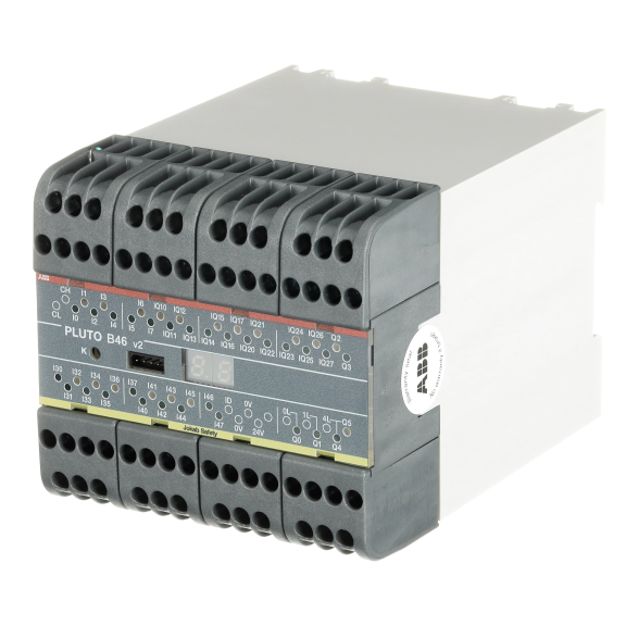 ABB 2TLA020070R1700, Pluto B46, Programlanabilir Güvenlik Kontrolörü, 40 Giriş, 6 Çıkış, 3 Analog Giriş, 16 Normal Çıkış, Haberleşme Veriyollu