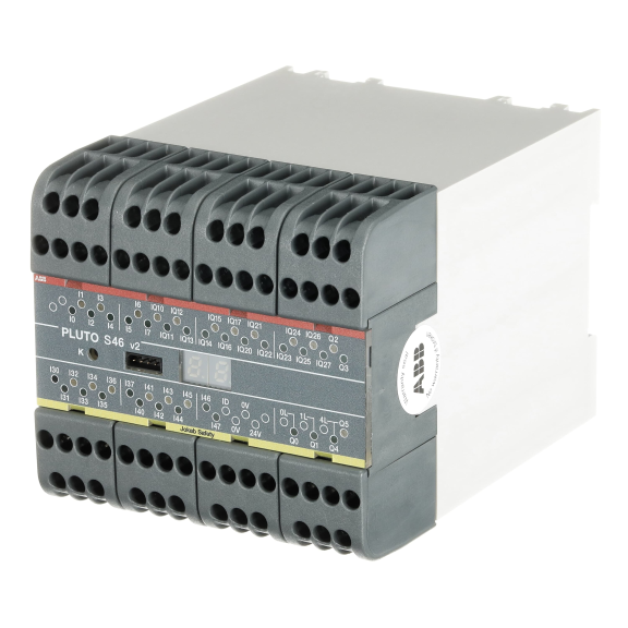 ABB 2TLA020070R1800, Pluto S46, Programlanabilir Güvenlik Kontrolörü, 40 Giriş, 6 Çıkış, 3 Analog Giriş, 16 Normal Çıkış