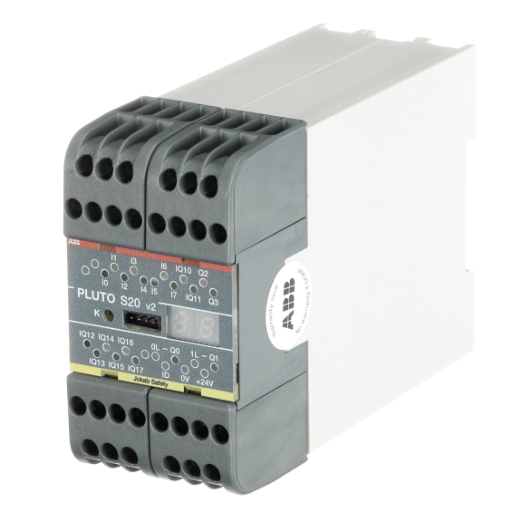ABB 2TLA020070R4700, Pluto S20, Programlanabilir Güvenlik Kontrolörü, 16 Giriş, 4 Çıkış, 1 Analog Giriş, 8 Normal Çıkış