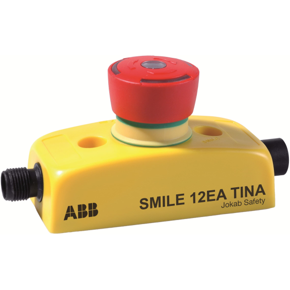 ABB 2TLA030050R0200, Smile 12 EA Tina, Acil Durdurma Butonu, Kompakt Gövde, Harici Montaj, DYNlink, M12 5 Pinli Erkek Konnektör, IP65