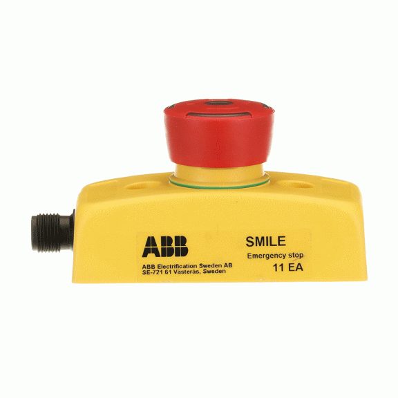 ABB 2TLA030051R0000, Smile 11 EA, Acil Durdurma Butonu, Kompakt Gövde, Harici Montaj, 2NK, M12 5 Pinli Erkek Konnektör, IP65