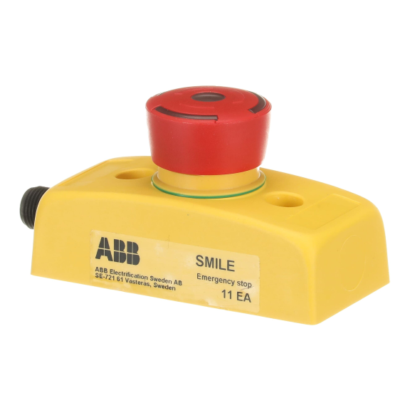 ABB 2TLA030051R0000, Smile 11 EA, Acil Durdurma Butonu, Kompakt Gövde, Harici Montaj, 2NK, M12 5 Pinli Erkek Konnektör, IP65