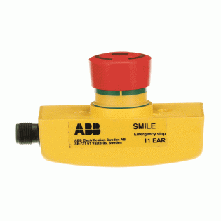 ABB 2TLA030051R0100, Smile 11 EAR, Acil Durdurma Butonu, Kompakt Gövde, Panel Montaj, 2NK, M12 5 Pinli Erkek Konnektör, IP65