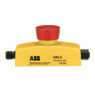 ABB 2TLA030051R0200, Smile 12 EA, Acil Durdurma Butonu, Kompakt Gövde, Harici Montaj, 2NK, M12 5 Pinli Erkek Konnektör, IP65