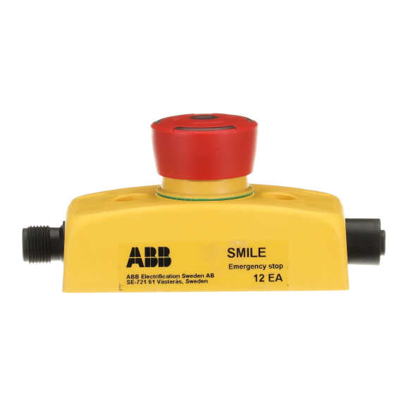 ABB 2TLA030051R0200, Smile 12 EA, Acil Durdurma Butonu, Kompakt Gövde, Harici Montaj, 2NK, M12 5 Pinli Erkek Konnektör, IP65
