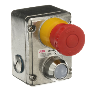 ABB 2TLA050220R0222, EStrongZ LED , Acil Durdurma Butonu, Metal Gövde, Harici Montaj, 2NA+2NK, C3xM20 Kanal, IP67