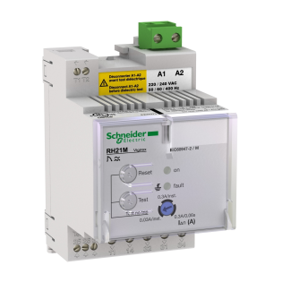 Schneider Electric 56163, VigiRex, RH21M 30-300mA Kaçak Akım Algılama Rölesi, Gecikme Ayarlı, 220-240 V AC