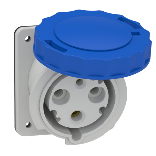 Schneider Electric 81278, Pratika, 3x63 Amper, 2P+T, Eğik Makine Prizi, Vida Bağlantılı, IP67