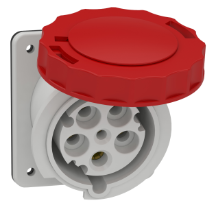 Schneider Electric 81283, Pratika, 5x63 Amper, 3P+N+T, Eğik Makine Prizi, Vida Bağlantılı, IP67