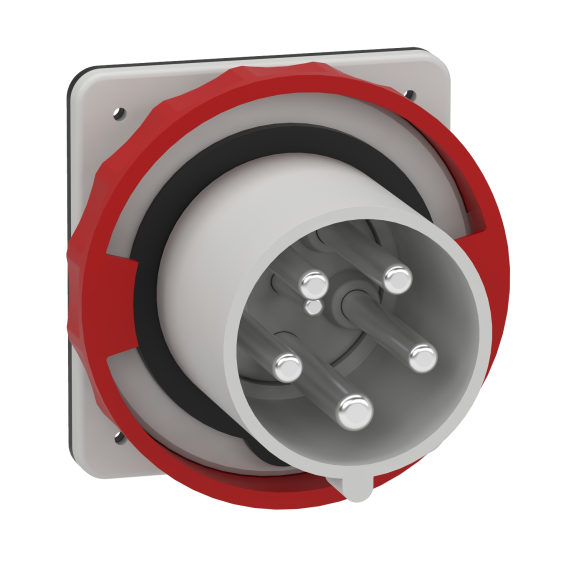 Schneider Electric 81883, Pratika, 5x63 Amper, 3P+N+T, Düz Makine Fişi, Vida Bağlantılı, IP67