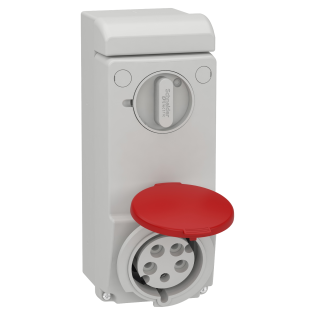Schneider Electric 83047, Pratika, 5x32 Amper, 3P+N+T, Duvar Prizi, Anahtarlı, IP44