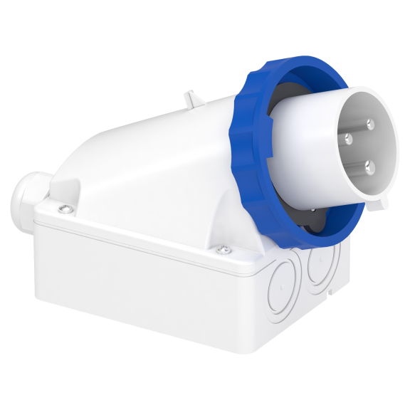 Schneider Electric 83566, Pratika, 3x32 Amper, 2P+T, Duvar Fişi, Vida Bağlantılı, IP67