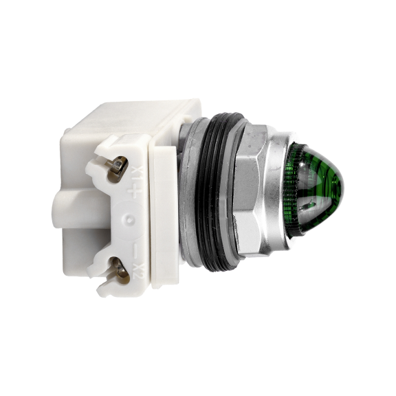 Schneider Electric 9001KP35LGG9, Harmony Stil 9, Yeşil, Sinyal Lambası, 24 Volt DC Dahili Ledli, 30mm