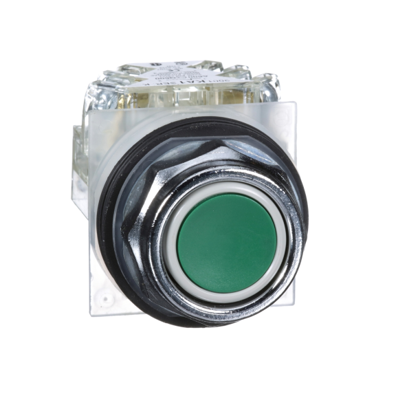 Schneider Electric 9001KR1GH13, Harmony Stil 9, Yeşil, Yaylı Buton, 1K/A, 30mm