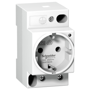 Schneider Electric A9A15035, Acti 9 iPC, 16 Amper, 2P+E, Ray Tipi Priz, Led Göstergeli