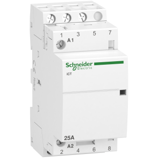 Schneider Electric A9C20833, Acti9 iCT, 25 Amper, 3NA, Sessiz Kontaktör, 230-240 Volt AC