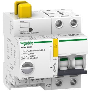 Schneider Electric A9C62210, Acti 9 Reflex iC60, 10 Amper, 2 Kutuplu, Entegre Kontrollü Otomatik Sigorta, 10 kA, Ti24 Haberleşmeli