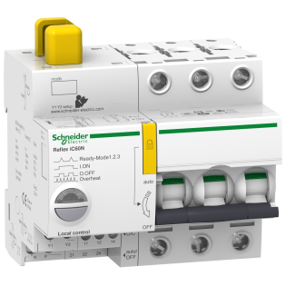 Schneider Electric A9C62310, Acti 9 Reflex iC60, 10 Amper, 3 Kutuplu, Entegre Kontrollü Otomatik Sigorta, 10 kA, Ti24 Haberleşmeli