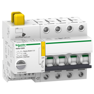 Schneider Electric A9C62410, Acti 9 Reflex iC60, 10 Amper, 4 Kutuplu, Entegre Kontrollü Otomatik Sigorta, 10 kA, Ti24 Haberleşmeli