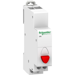 Schneider Electric A9E18031, Acti 9 iPB, Kırmızı Butonlu, Ray Tipi Push Buton, 1NK