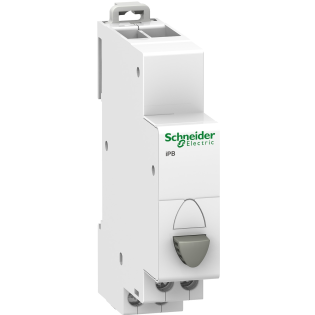 Schneider Electric A9E18032, Acti 9 iPB, Gri Butonlu, Ray Tipi Push Buton, 1NA
