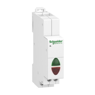 Schneider Electric A9E18325, Acti9 iIL, Yeşil ve Kırmızı Ledli, Ray Tipi Sinyal Lambası, 110-230 Volt AC