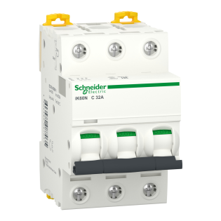 Schneider Electric A9K24332, Acti 9 iK60N, 32 Amper, 3 Kutuplu, C Tipi, Otomatik Sigorta, 6 kA, 3x32C