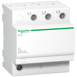 Schneider Electric A9L15597, Acti 9 iPF 20, AG Parafudr, 3 Kutup, Tip 2, C Sınıfı, 20 kA