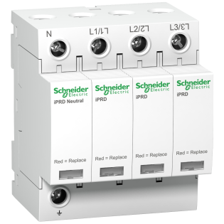 Schneider Electric A9L20600, Acti 9 iPRD20, Kartuşlu Tip, AG Parafudr, 3 Kutup+Nötr, Tip 2, C Sınıfı, 20 kA