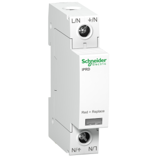 Schneider Electric A9L40100, Acti 9 iPRD40, Kartuşlu Tip, AG Parafudr, 1 Kutup, Tip 2, C Sınıfı, 40 kA