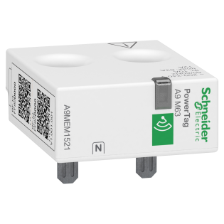 Schneider Electric A9MEM1521, Acti 9 PowerTag, 63 Amper, 2 Kutuplu, Wireless Enerji Sensörü, Üstten Montaj, Kablosuz